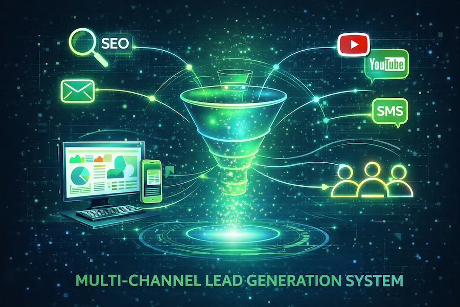 Digital marketing lead flow from traffic to enquiries for service businesses