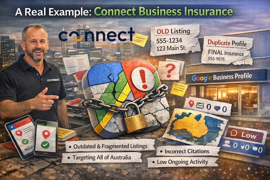 Google Business Profile trust issues caused by duplicate listings and inconsistent business information in Australia.
