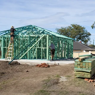Old house being demolished to make way for a new home on the same block