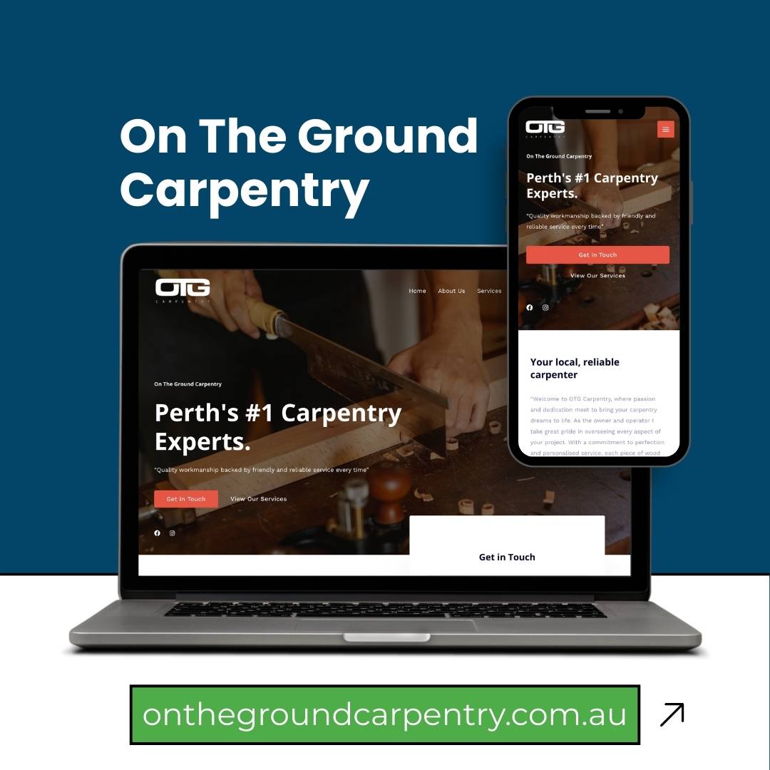 On The Ground Carpentry website built by The Lead Gen Lab