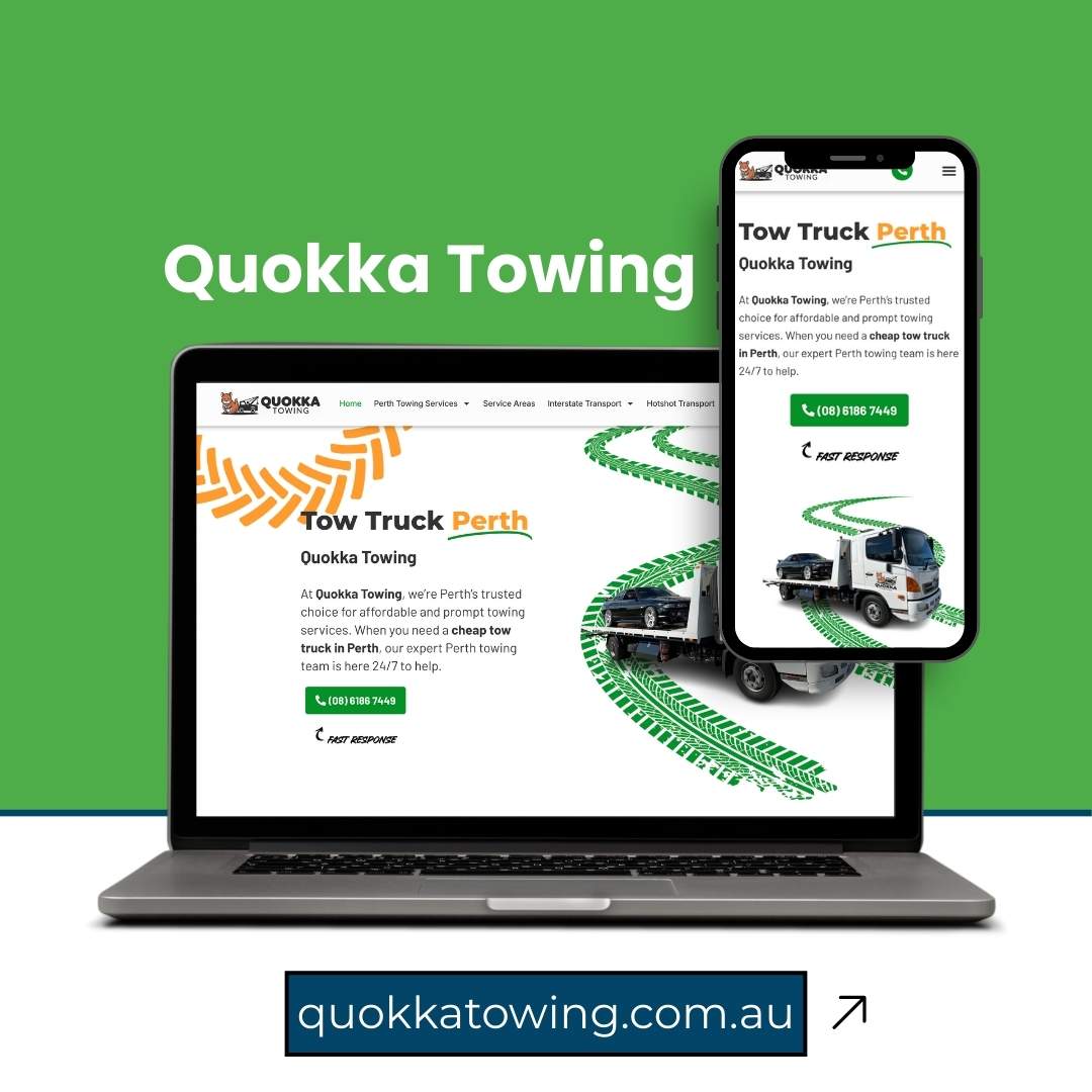 Quokka Towing website built by The Lead Gen Lab